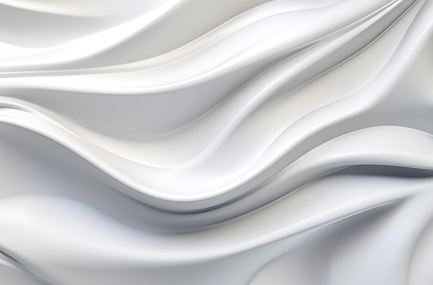 Abstract white grey glossy liquid Wave Background. photo
