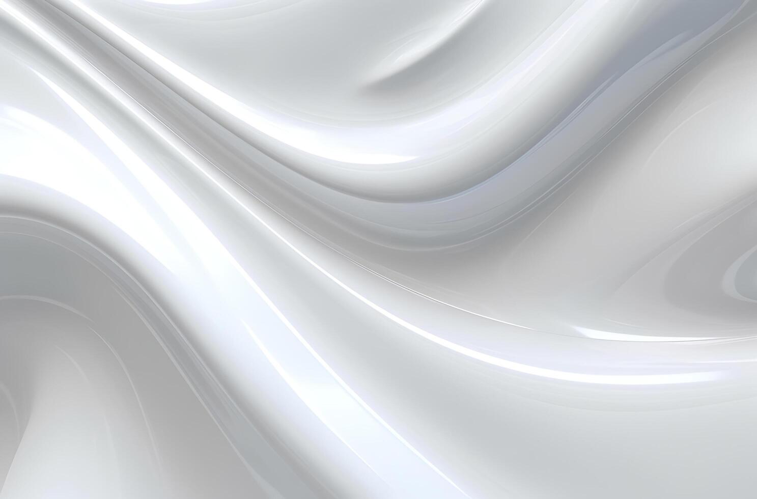 Abstract white grey glossy liquid Wave Background. photo