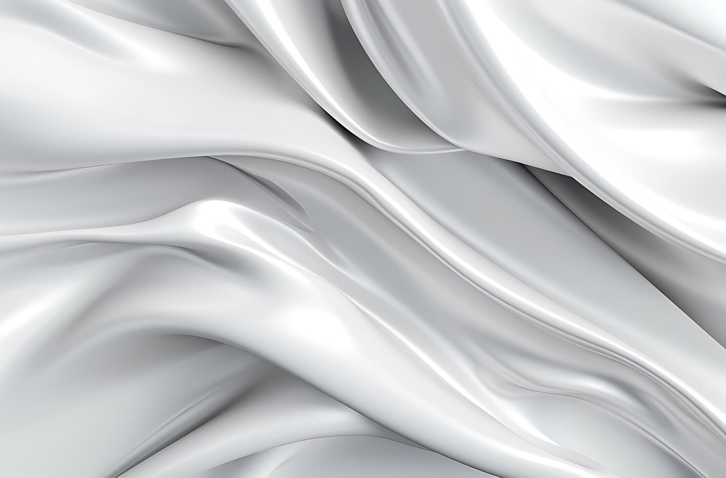 Abstract white grey glossy liquid Wave Background. photo