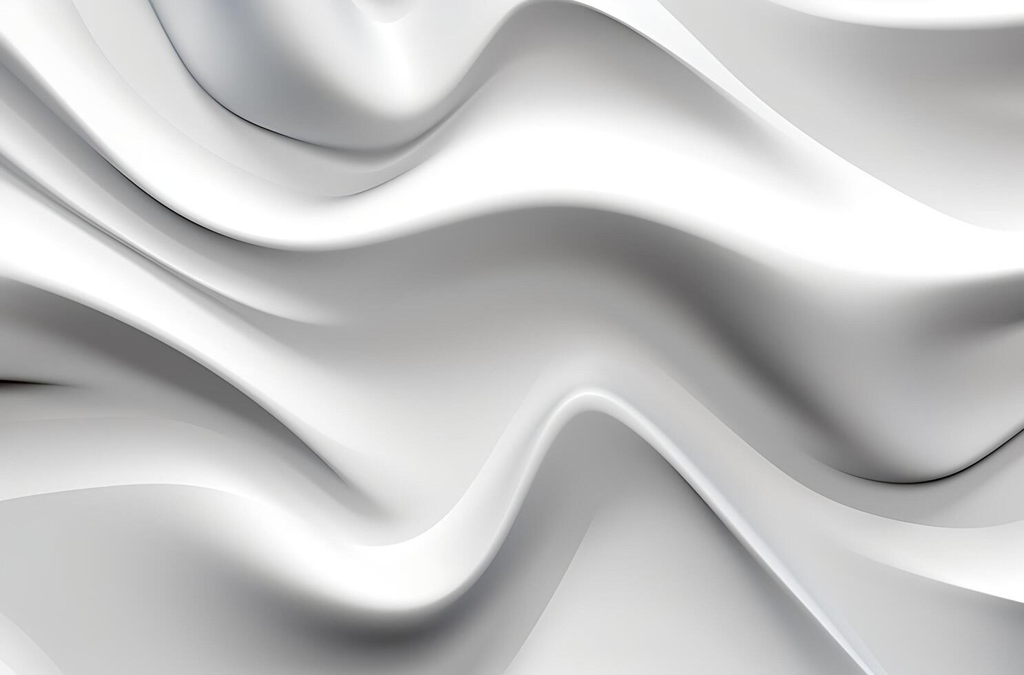 Abstract white grey glossy liquid Wave Background. photo