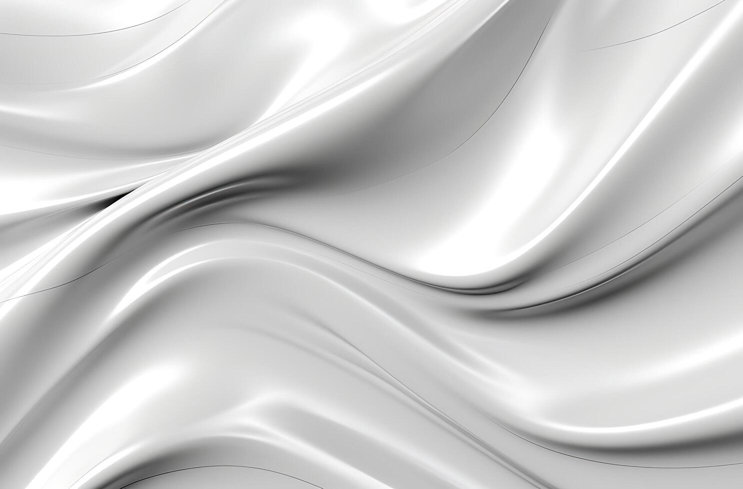 Abstract white grey glossy liquid Wave Background. photo