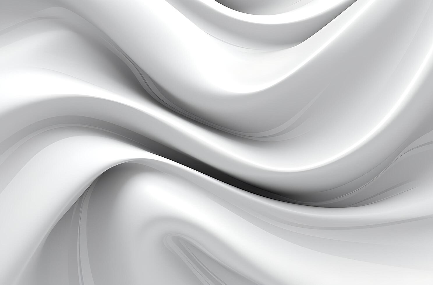 Abstract white grey glossy liquid Wave Background. photo