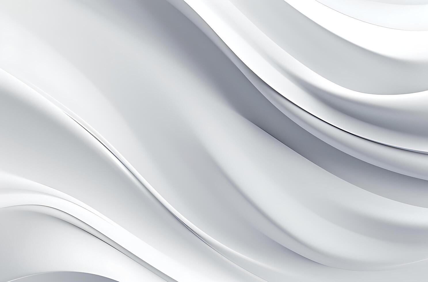 Abstract white grey glossy liquid Wave Background. photo