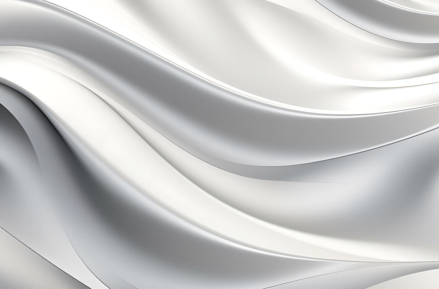 Abstract white grey glossy liquid Wave Background. photo