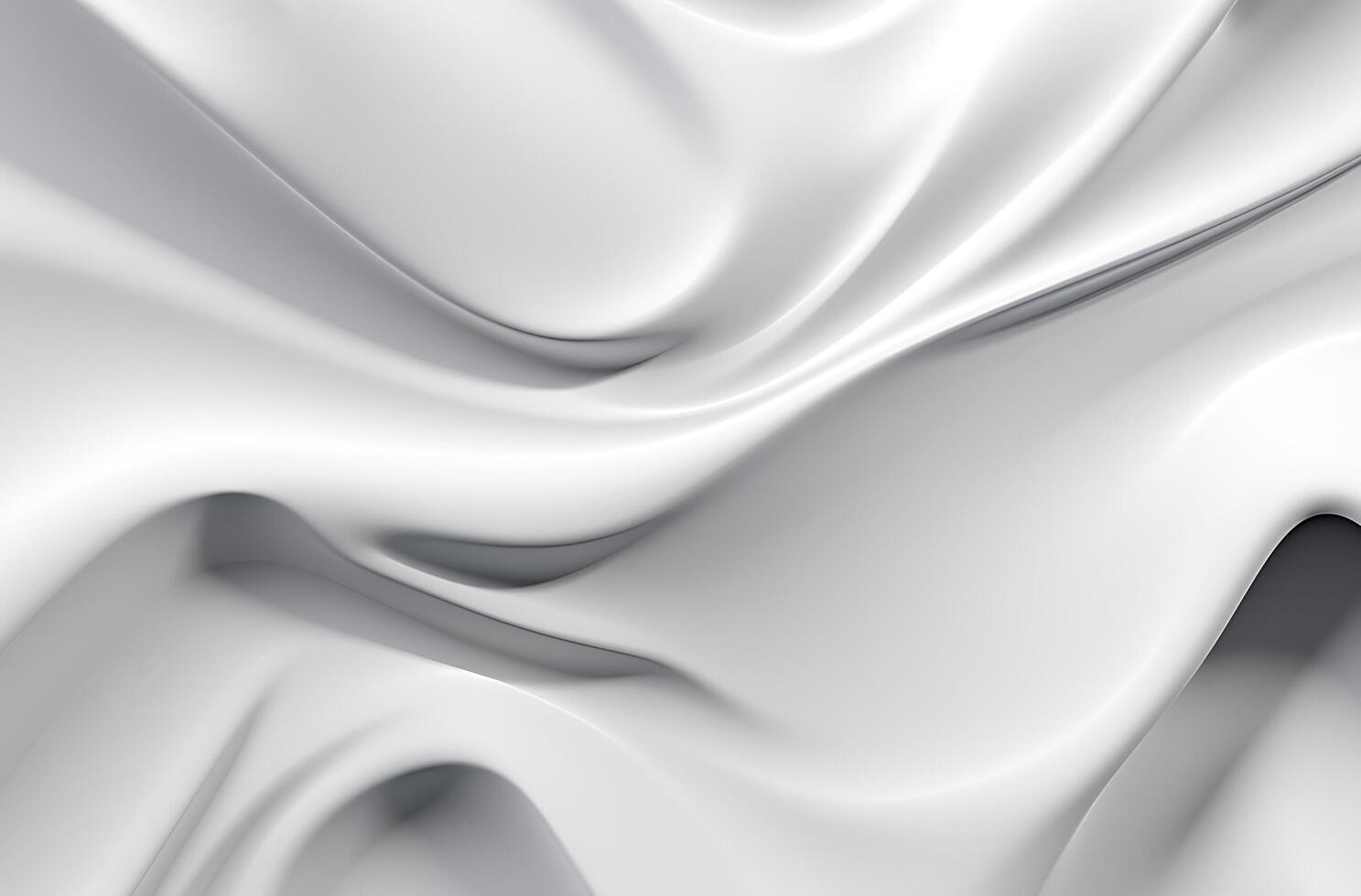 Abstract white grey glossy liquid Wave Background. photo