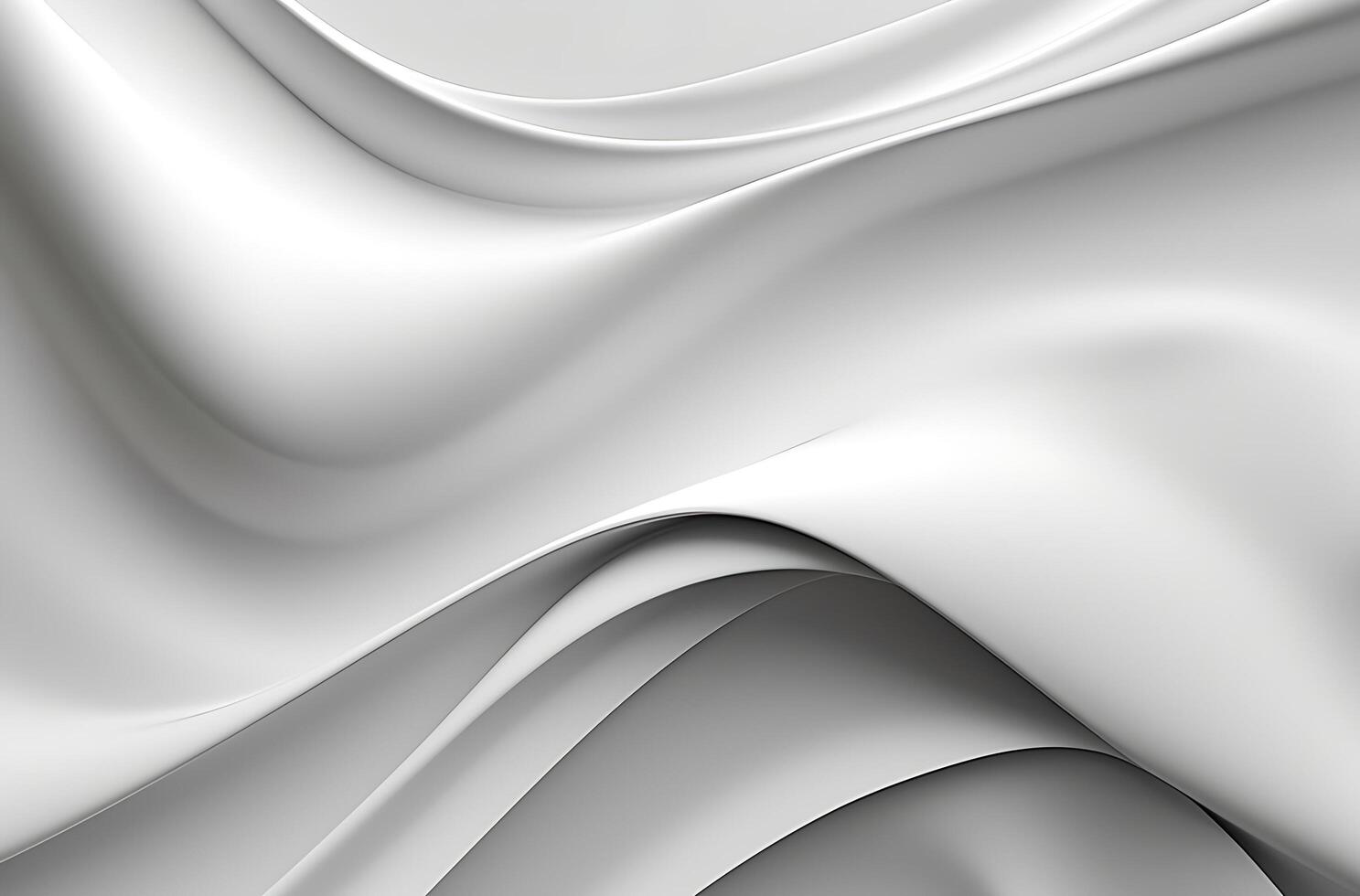 Abstract white grey glossy liquid Wave Background. photo