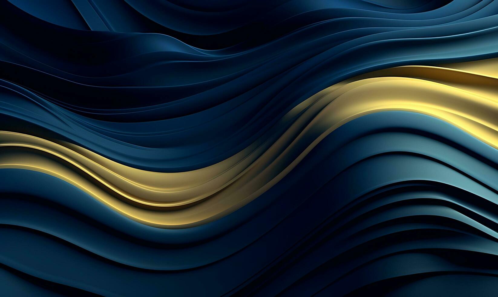 Abstract blue luxury wave background. AI Generated photo