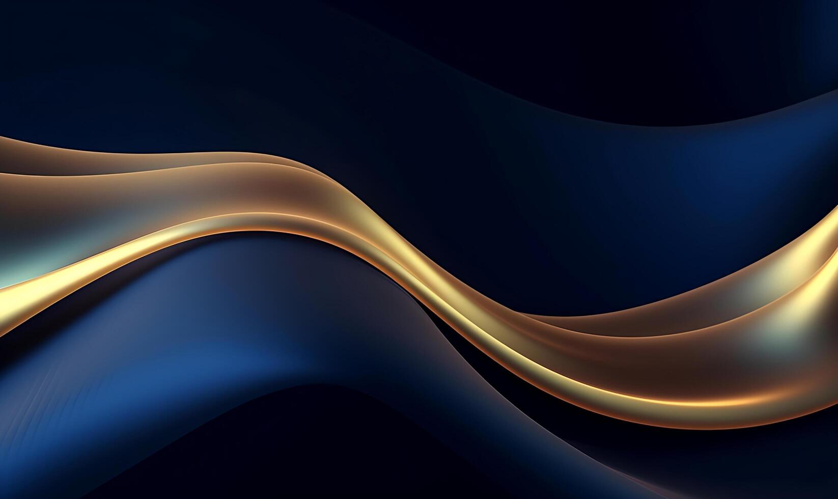 Abstract blue luxury wave background. AI Generated photo