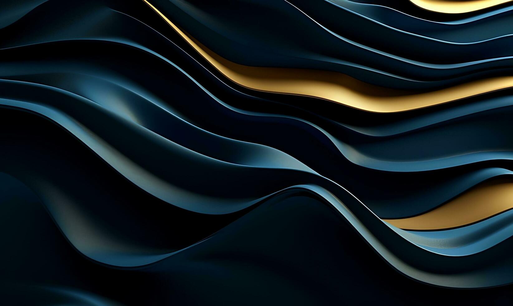 Abstract blue luxury wave background. AI Generated photo