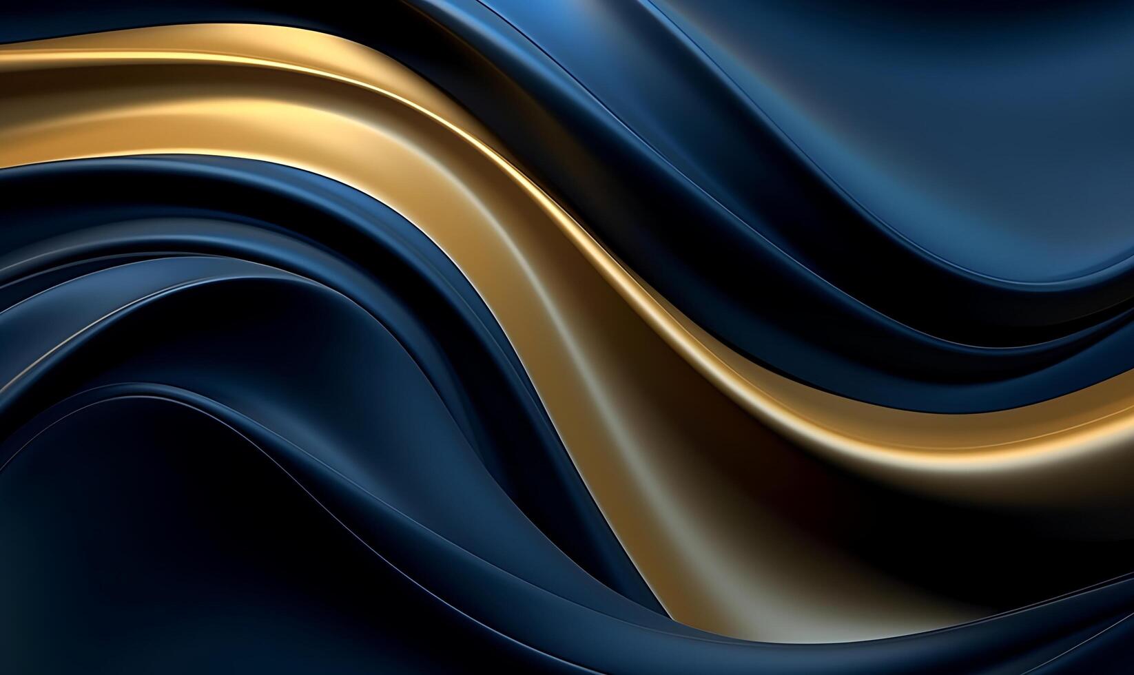 Abstract blue luxury wave background. AI Generated photo