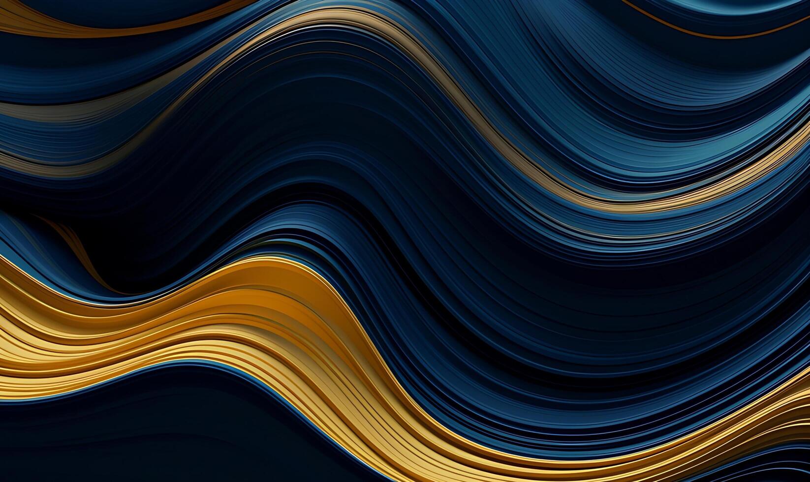 Abstract blue luxury wave background. AI Generated photo