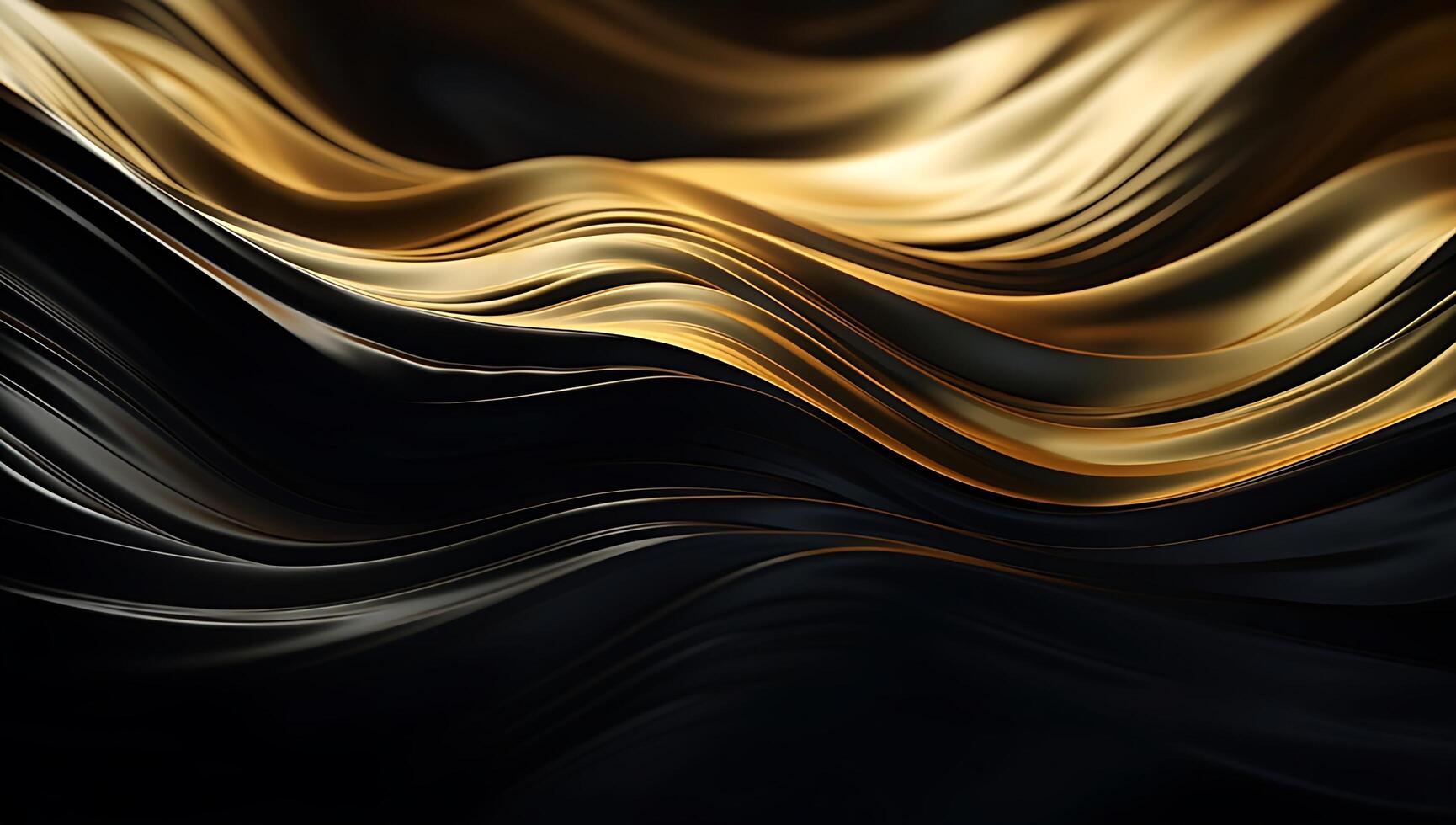 Abstract black gold wave background. photo