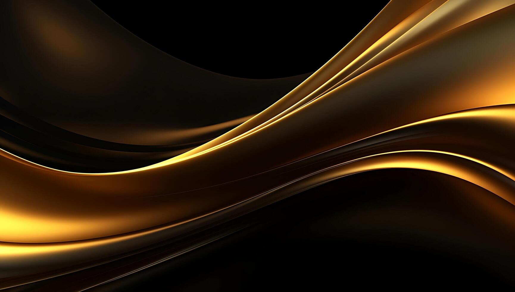 Abstract black gold wave background. photo