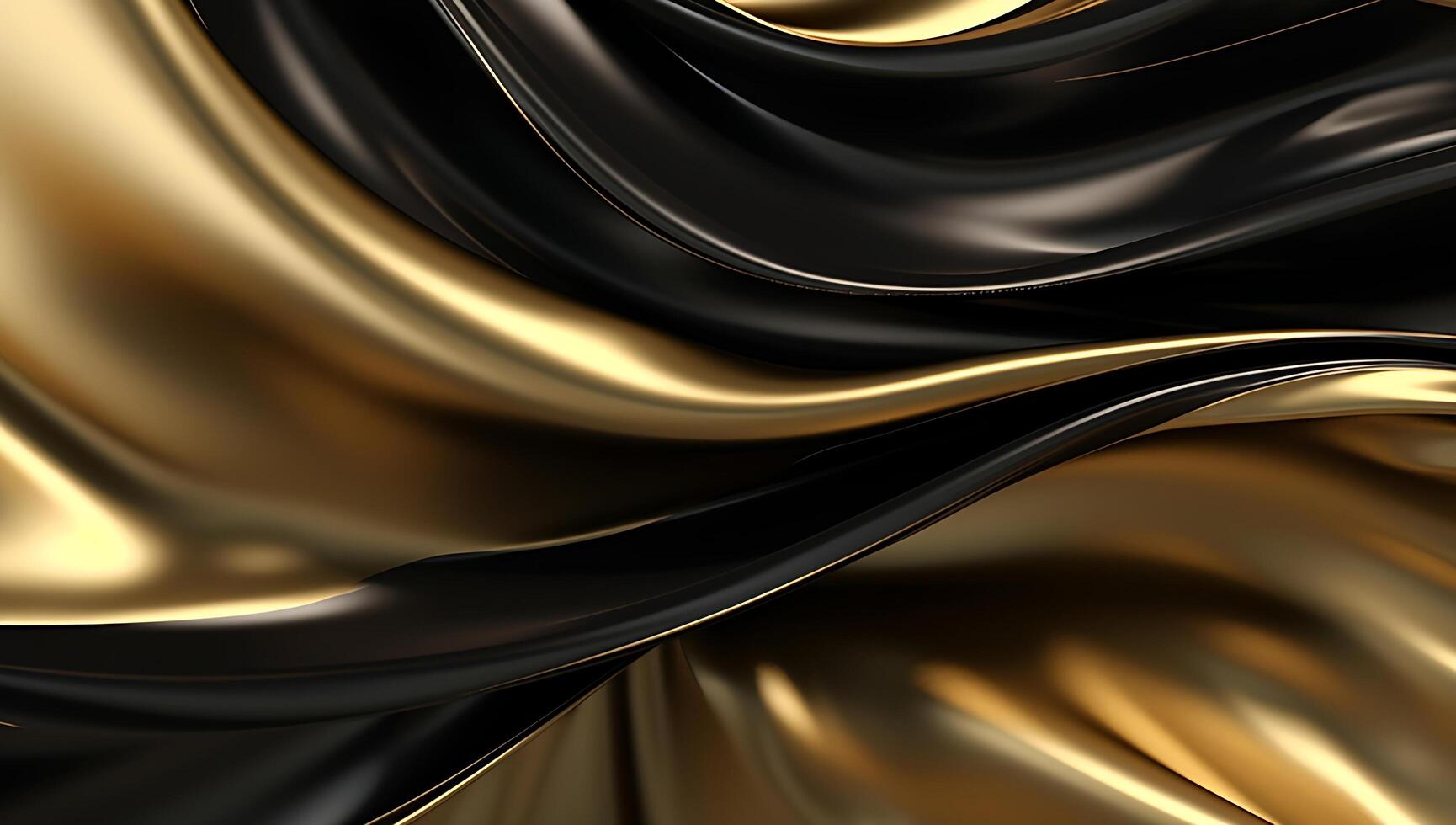 Abstract black gold wave background. photo