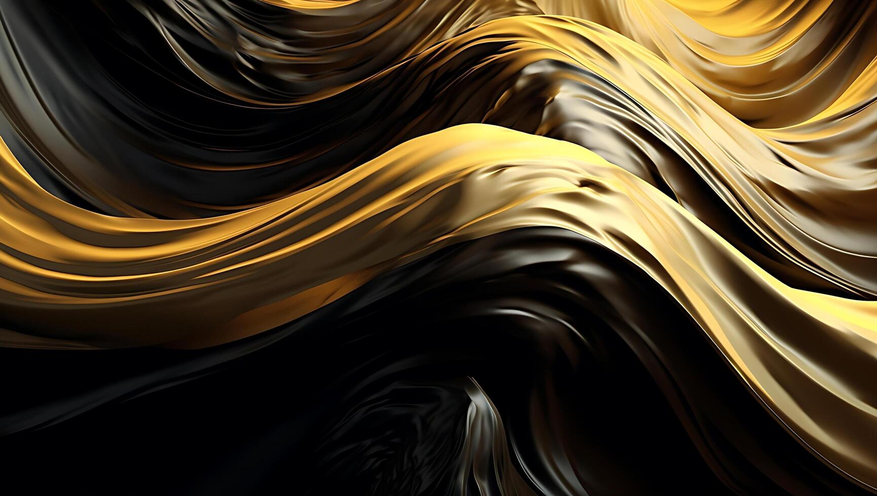 Abstract black gold wave background. photo