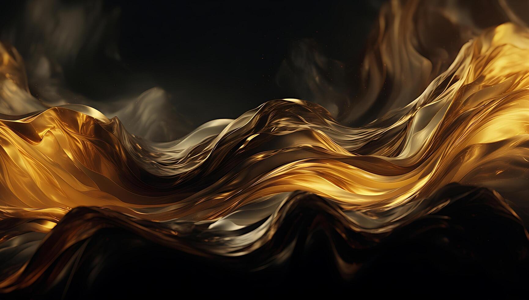 Abstract black gold wave background. photo