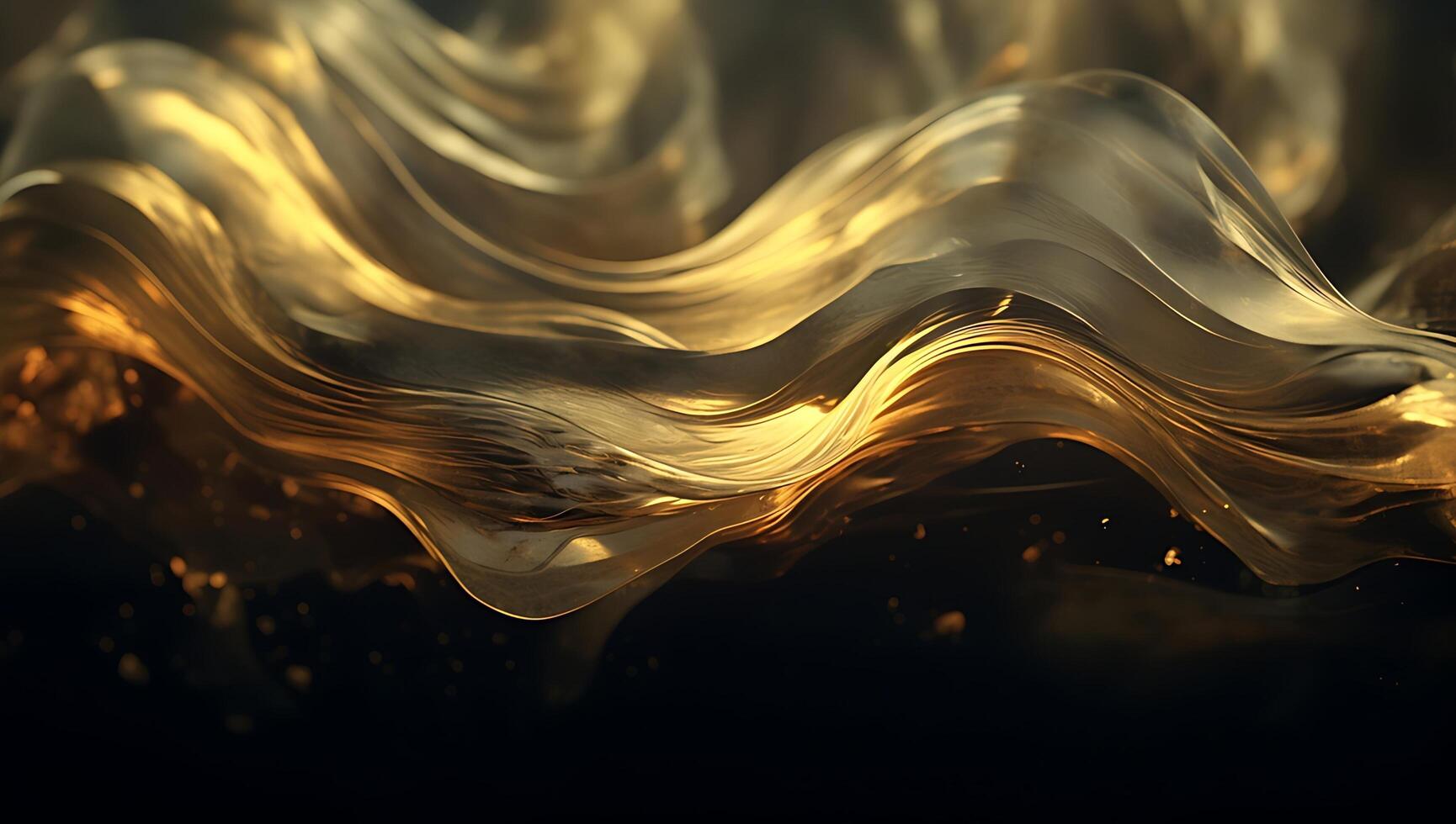 Abstract black gold wave background. photo