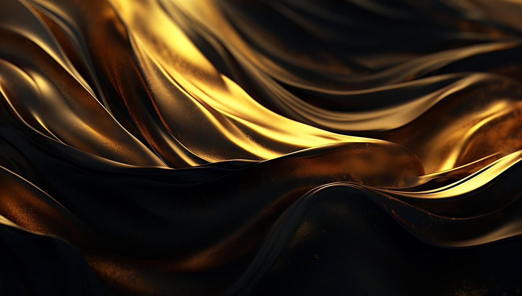 Abstract black gold wave background. photo