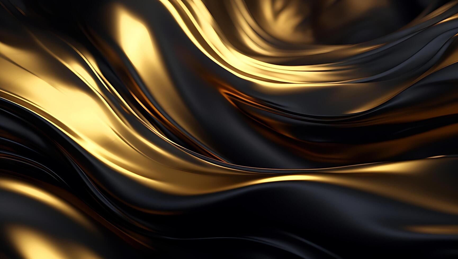 Abstract black gold wave background. photo