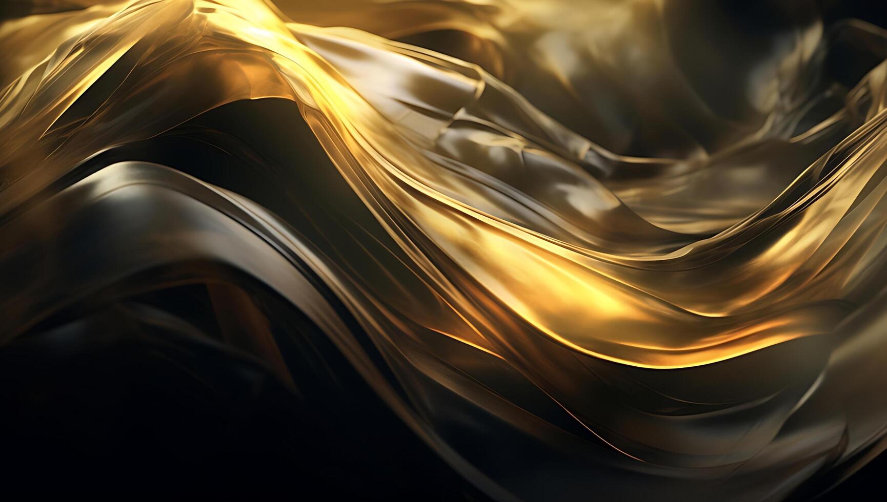 Abstract black gold wave background. photo