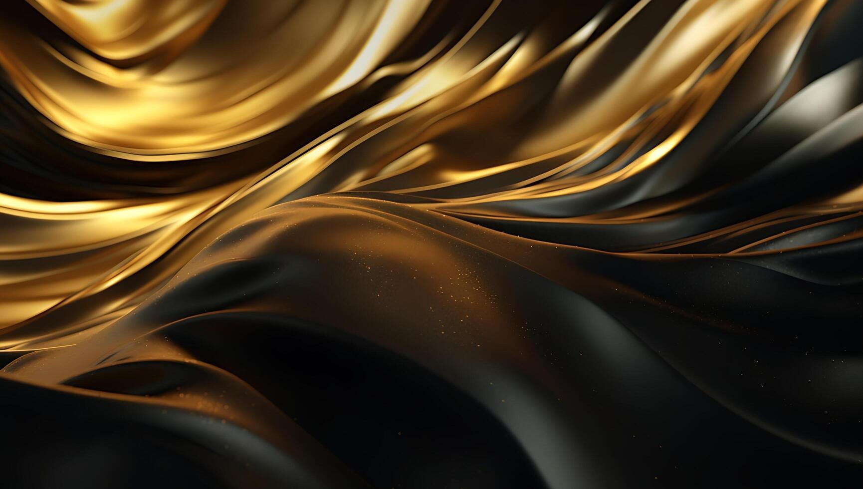 Abstract black gold wave background. photo