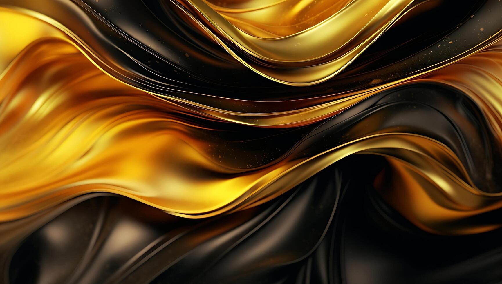 Abstract black gold wave background. photo