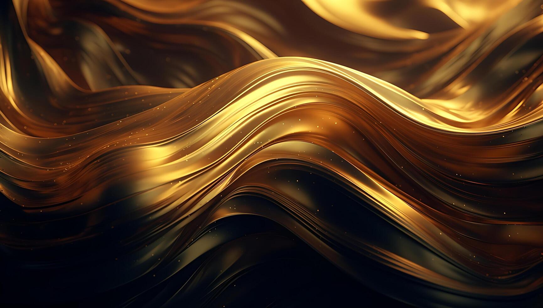 Abstract black gold wave background. photo