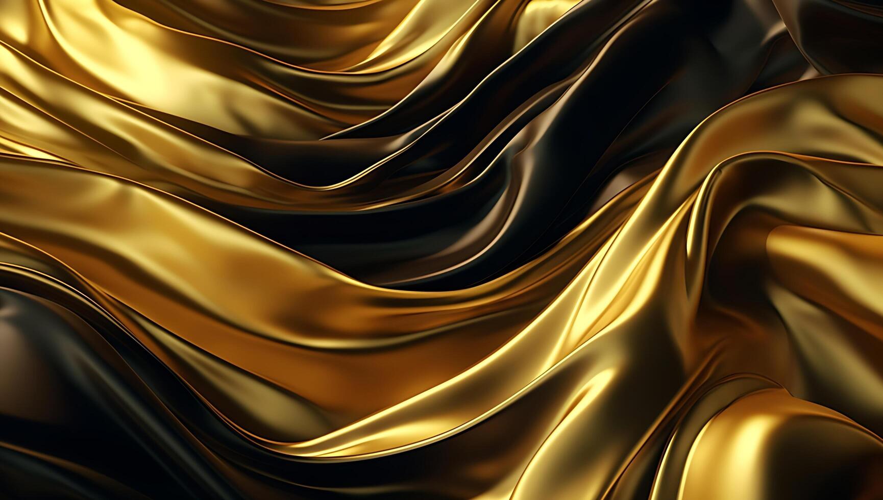 Abstract black gold wave background. photo