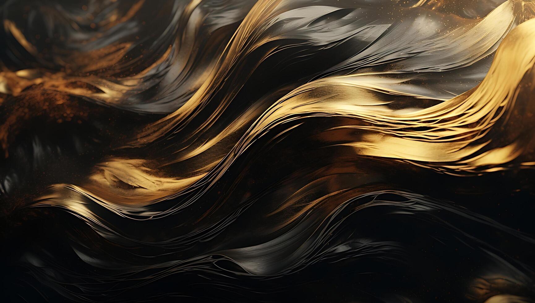 Abstract black gold wave background. photo