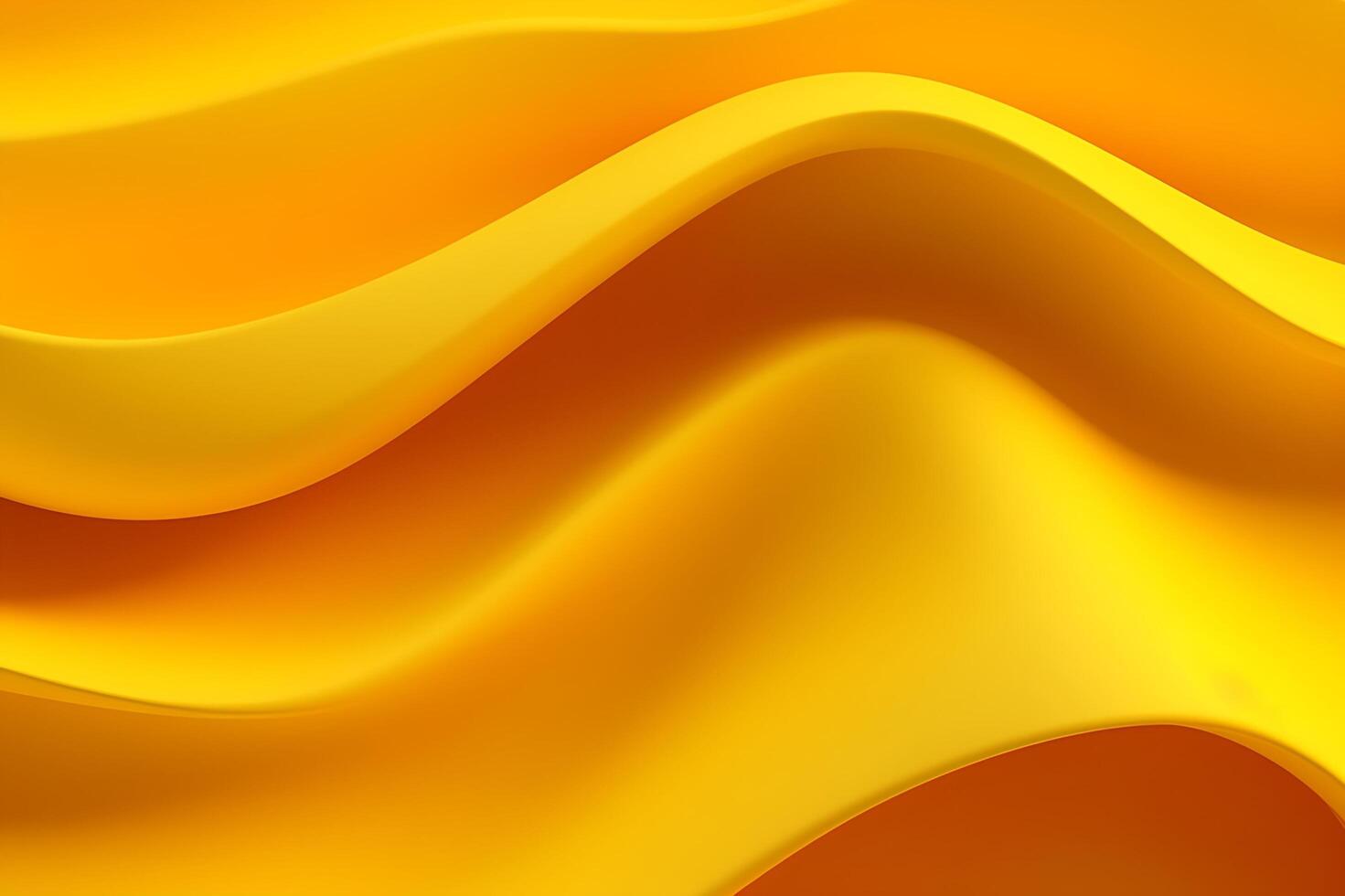 Abstract yellow liquid wave background. AI Generated photo