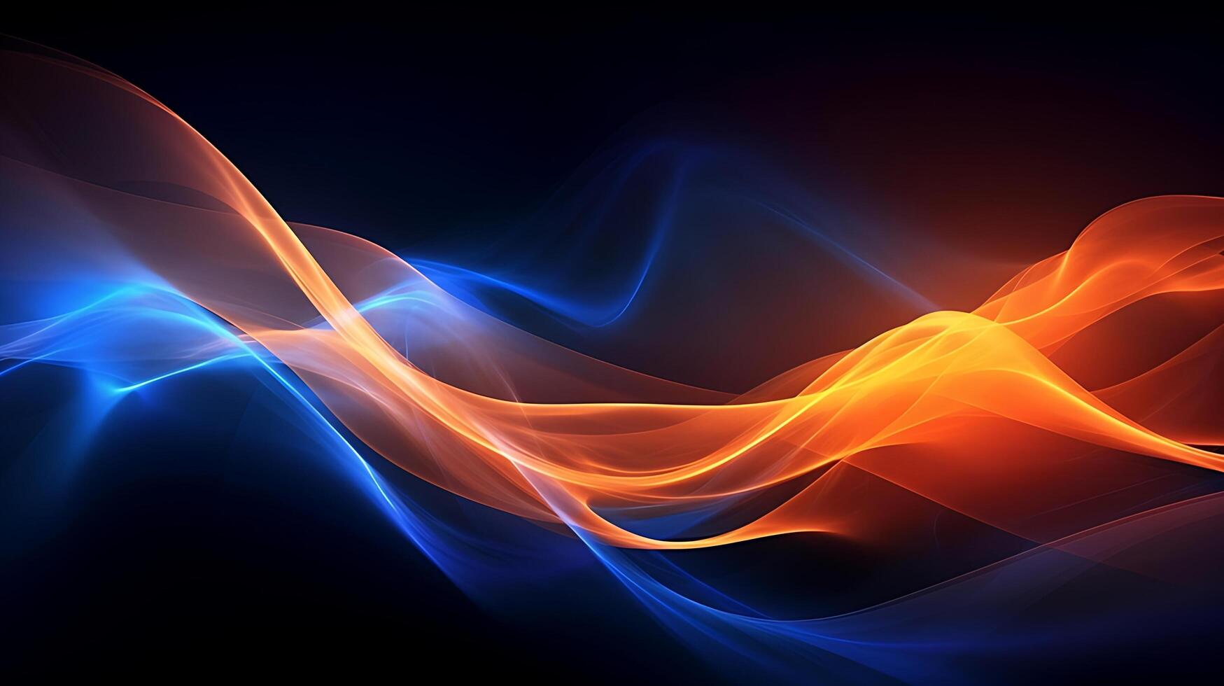 Abstract modern futuristic wave background with blue and gold color. photo