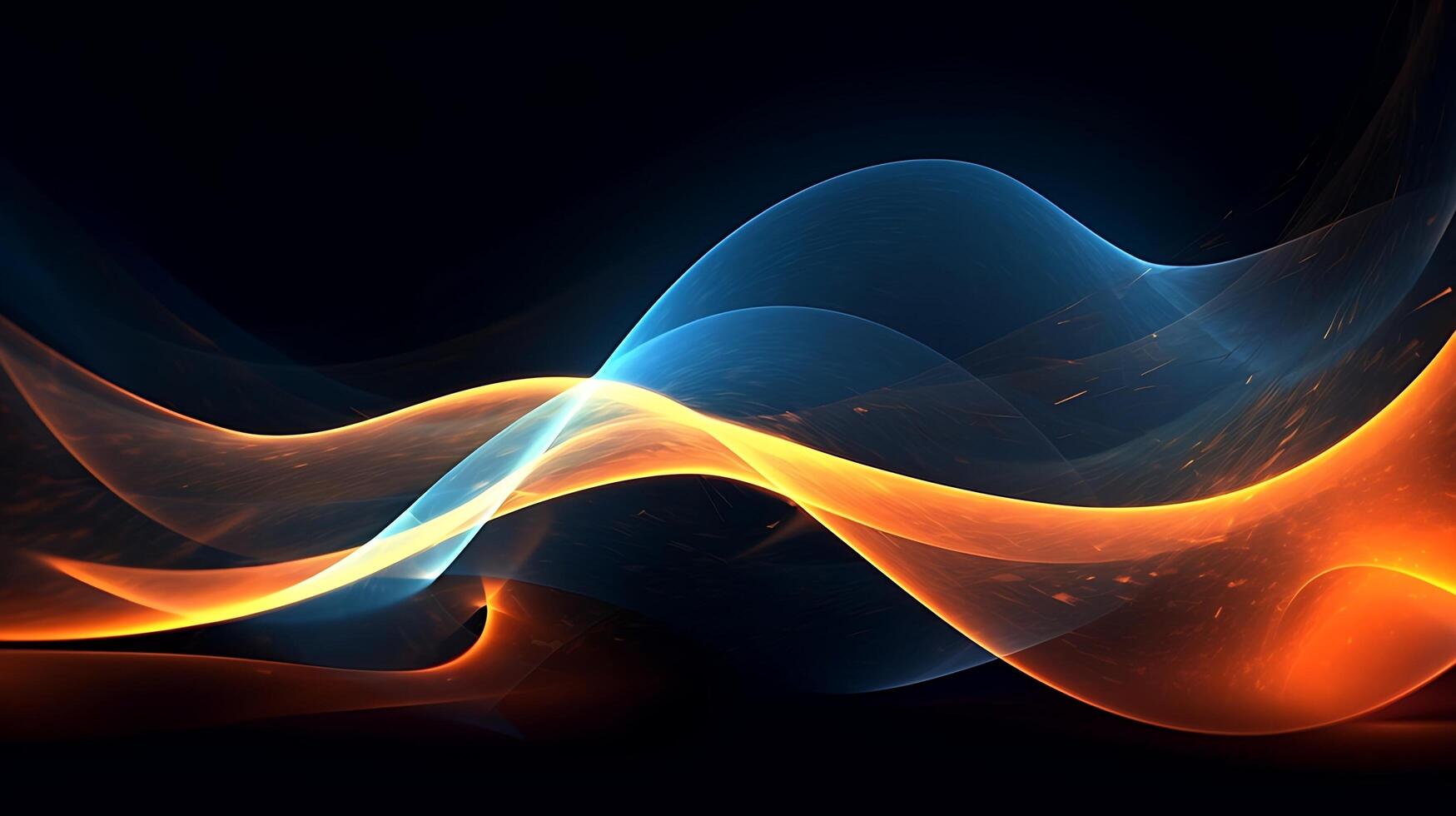 Abstract modern futuristic wave background with blue and gold color. photo
