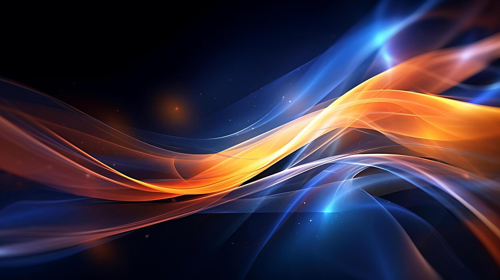 Abstract modern futuristic wave background with blue and gold color. photo
