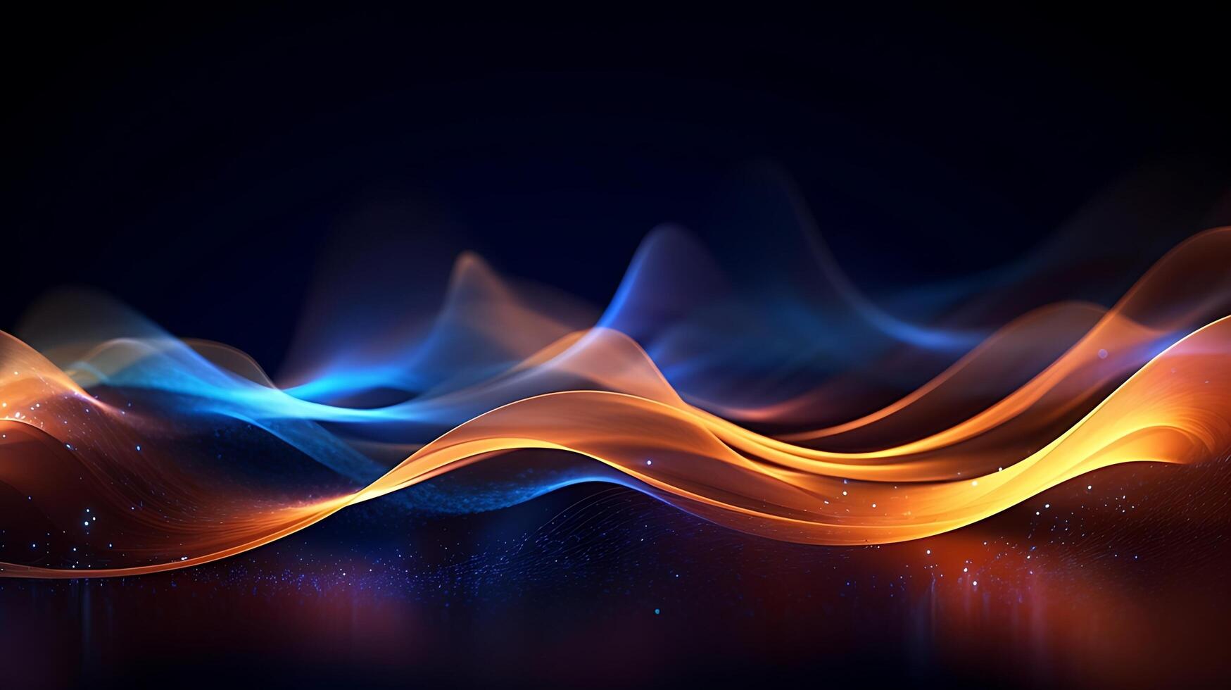Abstract modern futuristic wave background with blue and gold color. photo