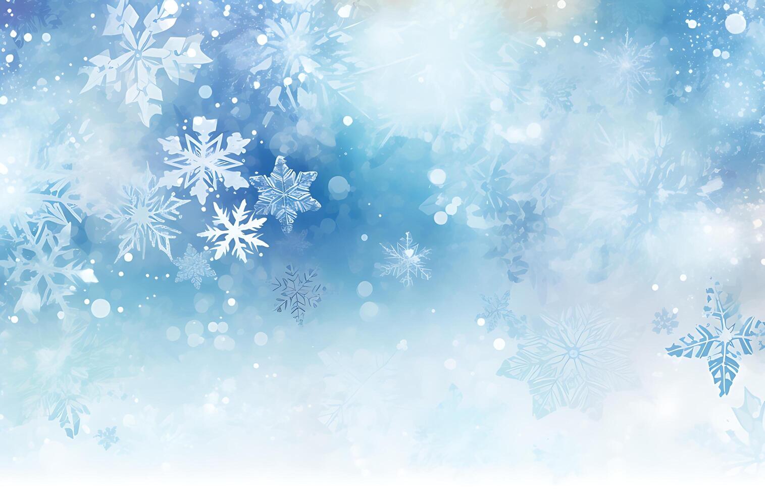 unfocussed snowflakes winter background illustration. photo