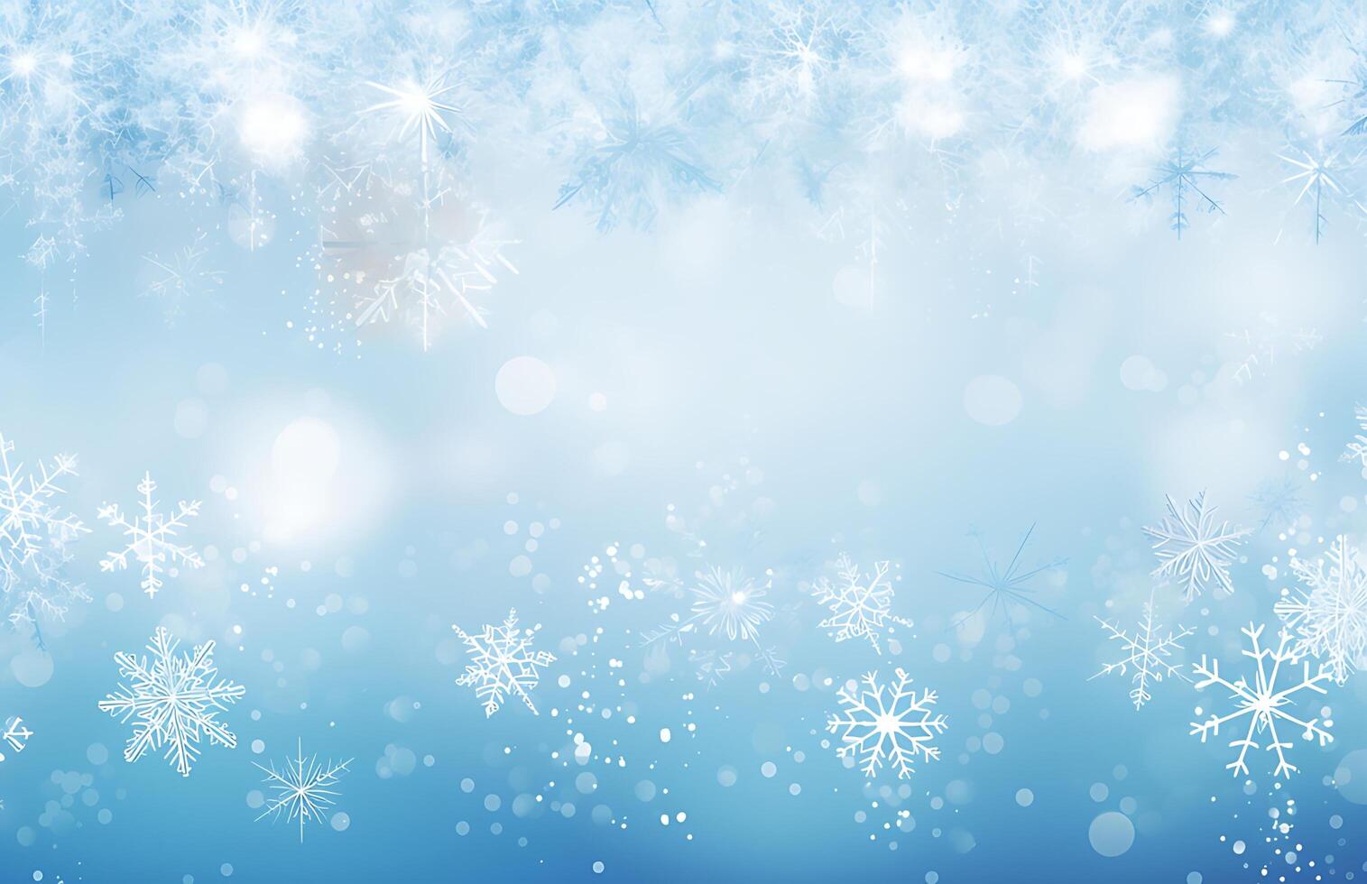 unfocussed snowflakes winter background illustration. photo