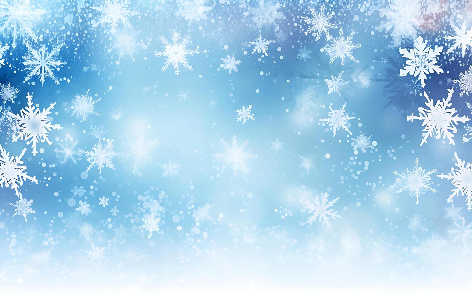unfocussed snowflakes winter background illustration. photo