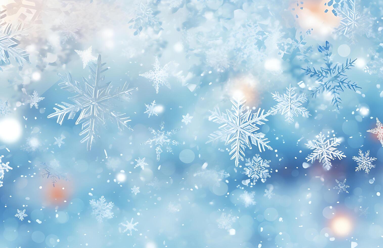 unfocussed snowflakes winter background illustration. photo