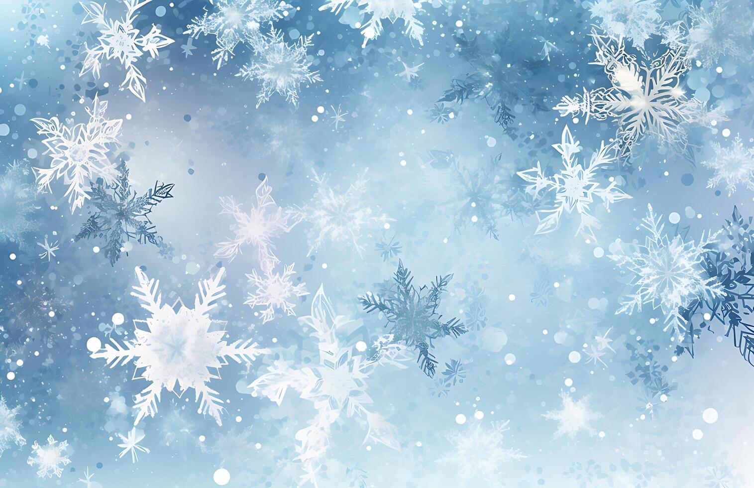 unfocussed snowflakes winter background illustration. photo