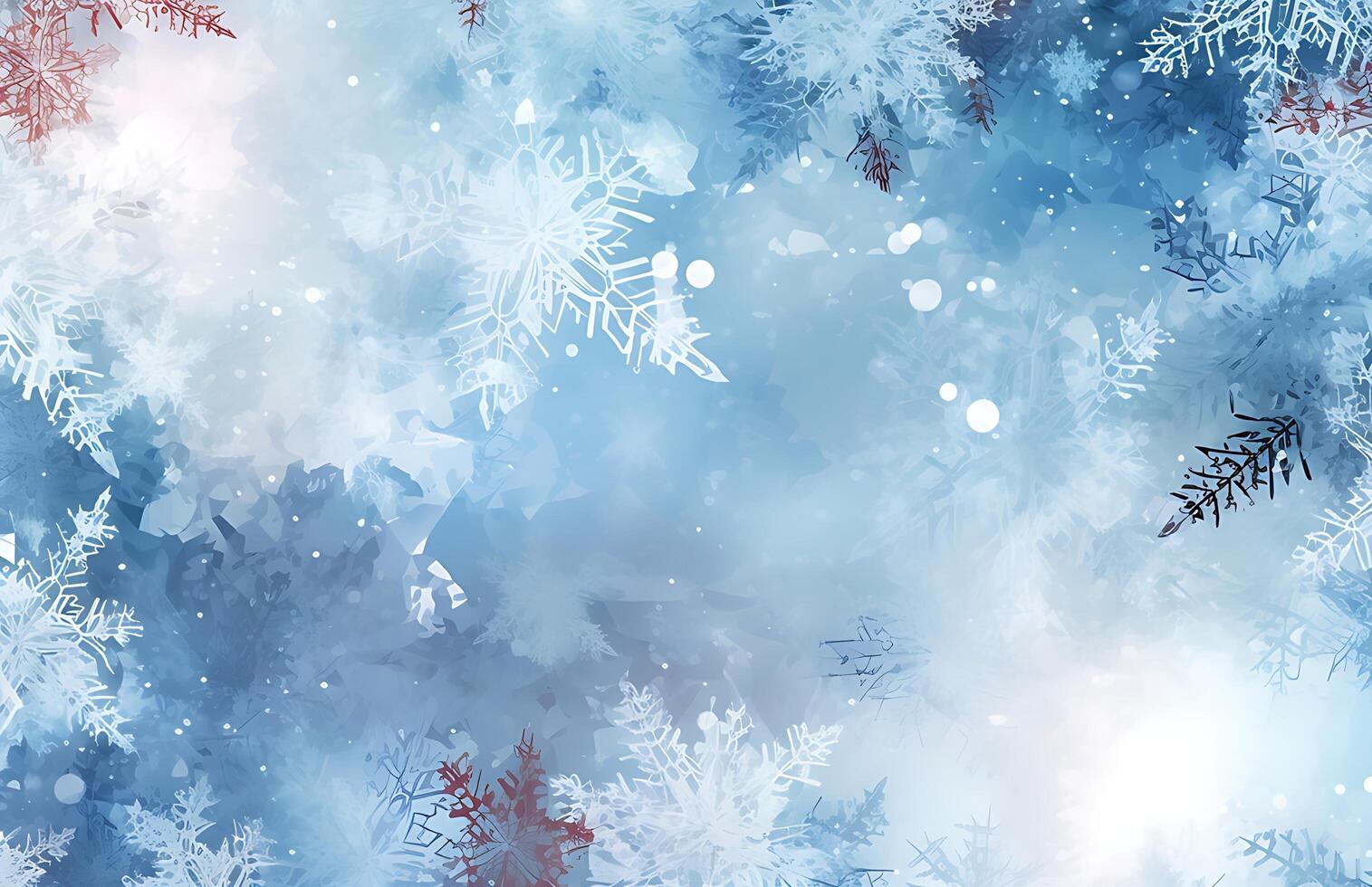 unfocussed snowflakes winter background illustration. photo