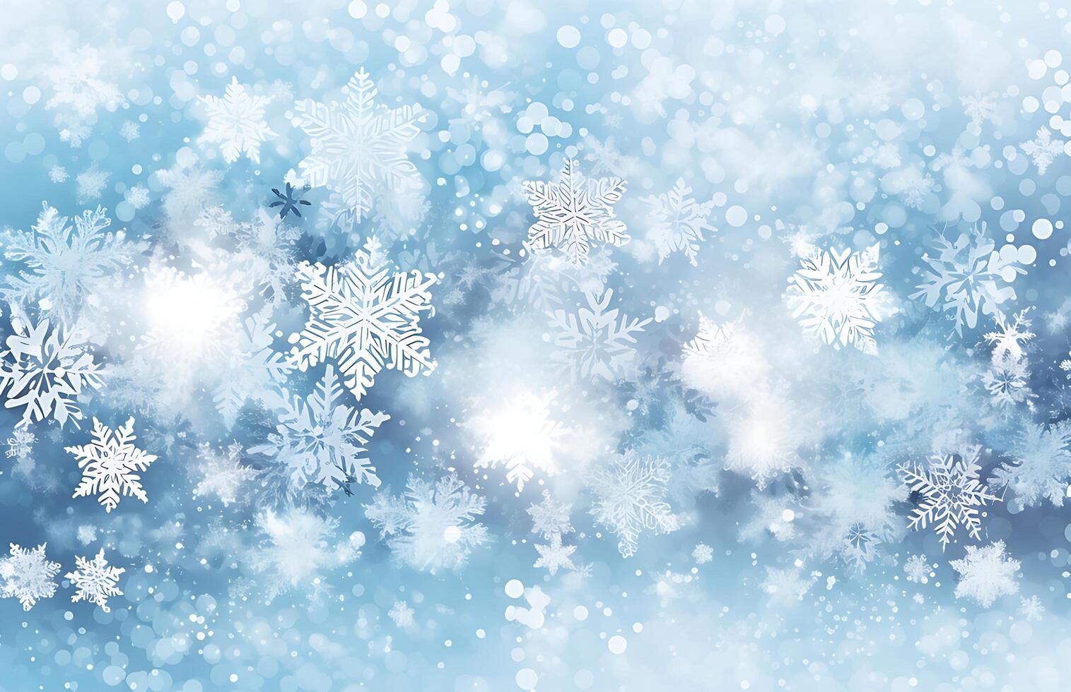 unfocussed snowflakes winter background illustration. photo