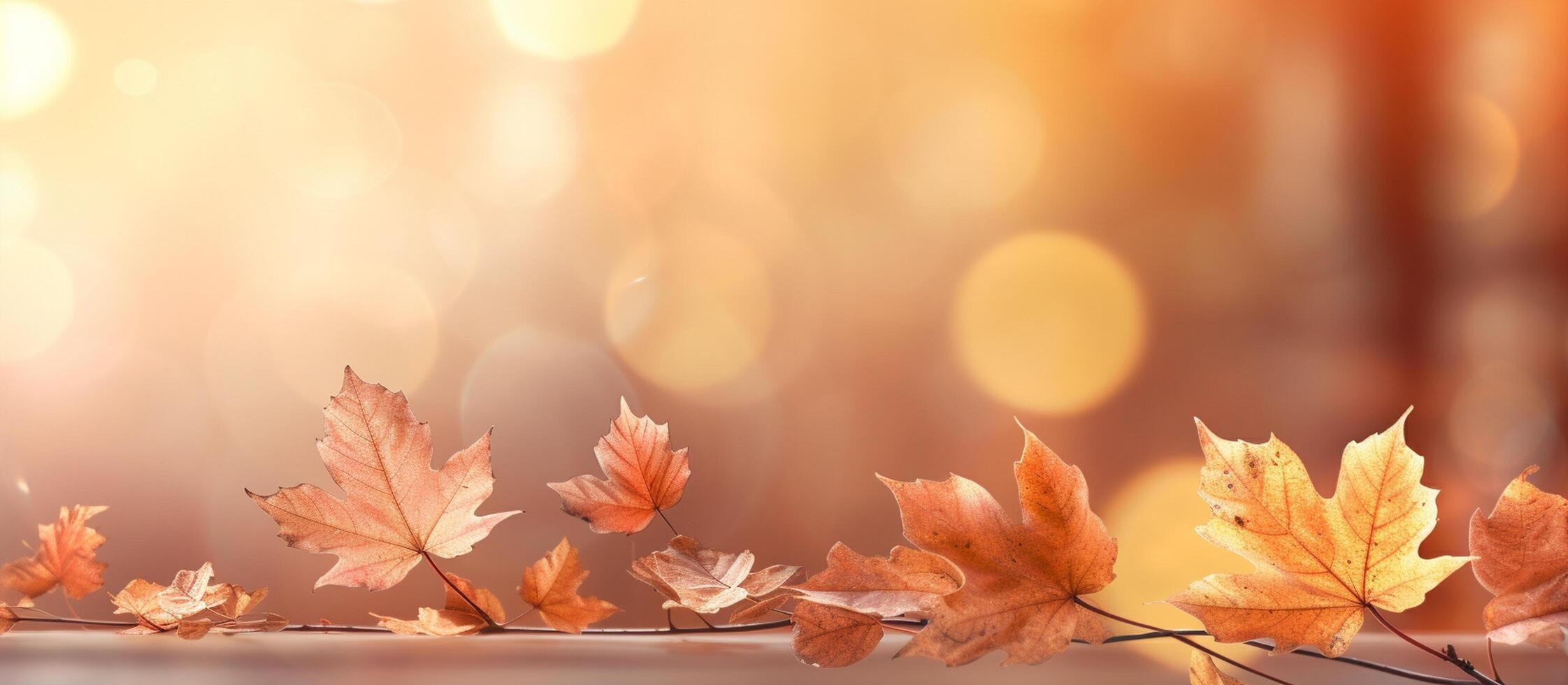 Beautiful autumn leaves background illustration. AI Generated photo