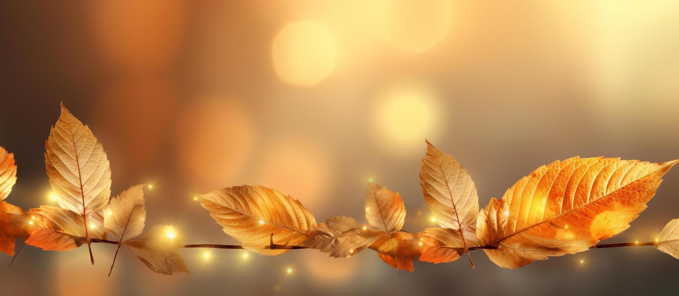 Beautiful autumn leaves background illustration. AI Generated photo