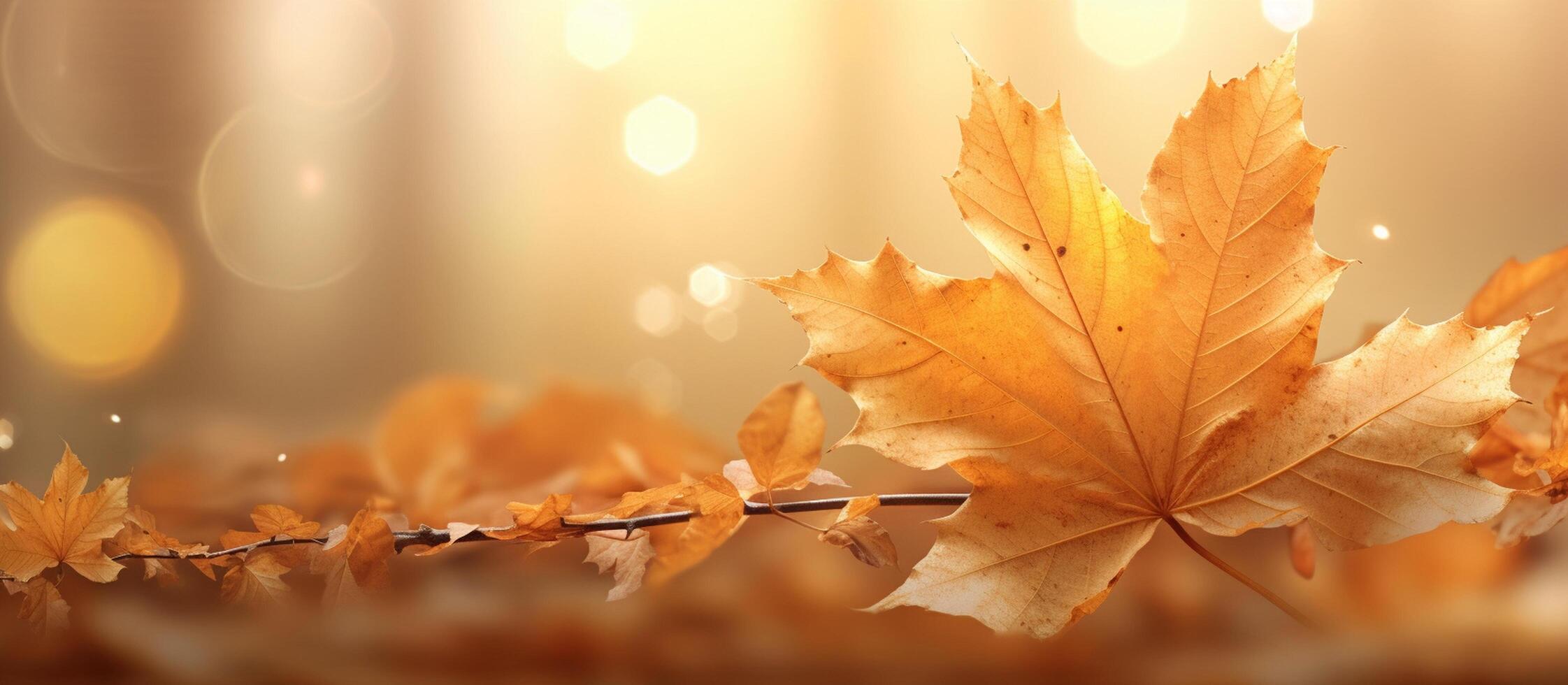 Beautiful autumn leaves background illustration. photo