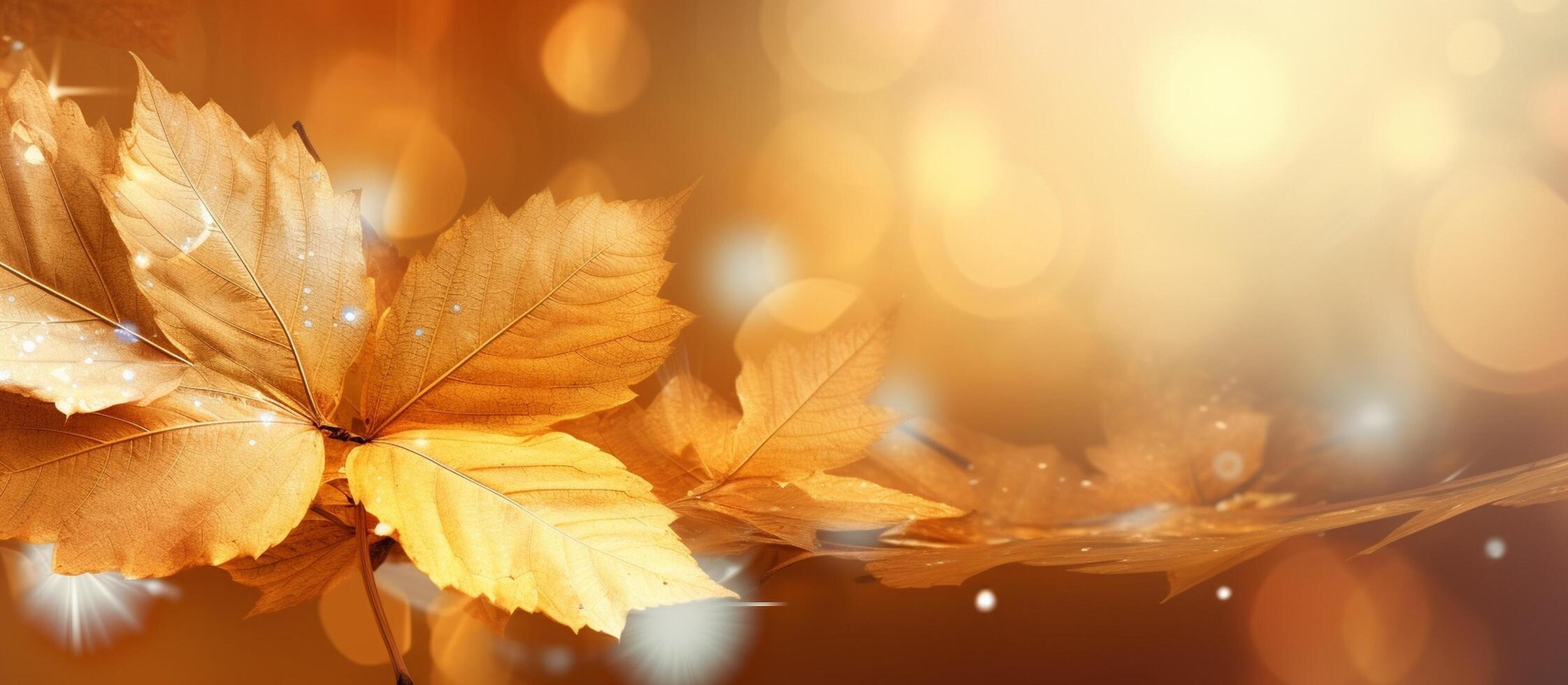 Beautiful autumn leaves background illustration. photo