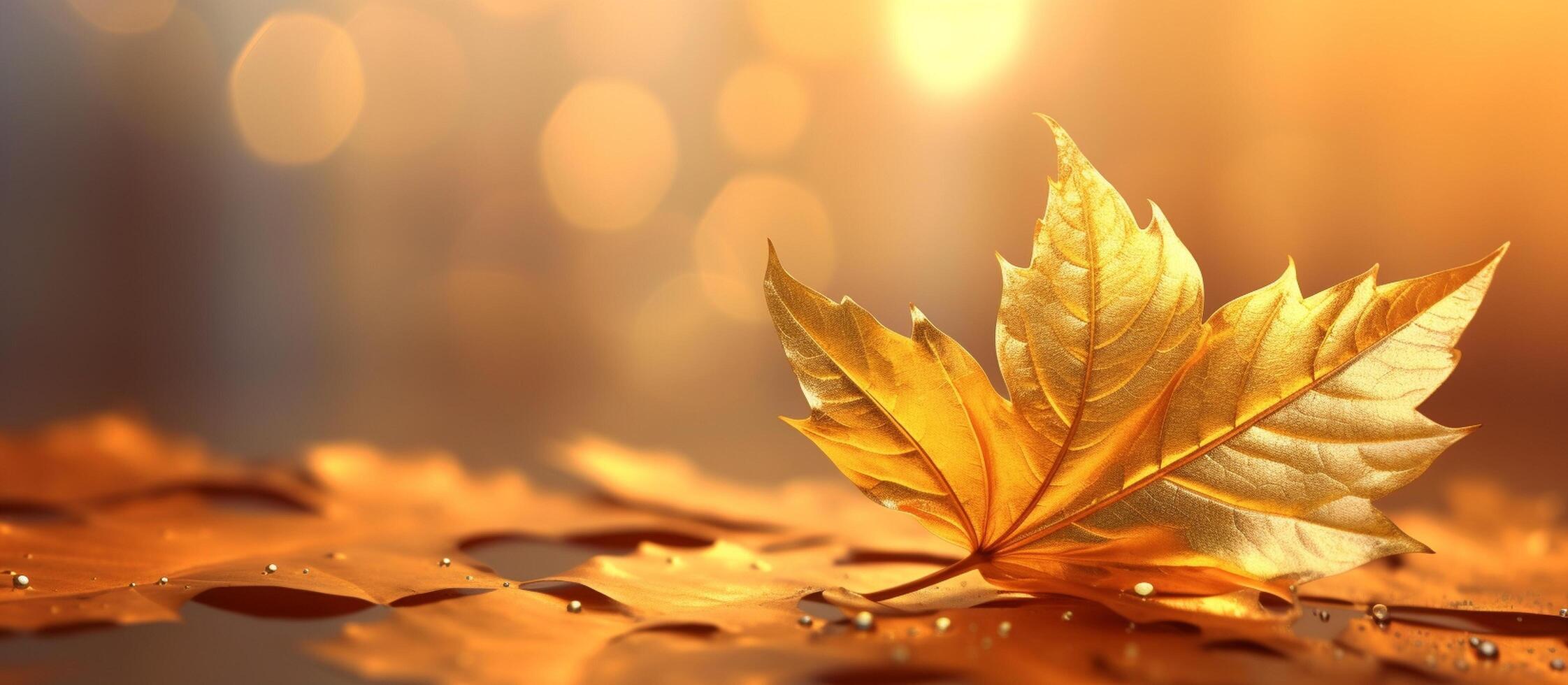 Beautiful autumn leaves background illustration. photo