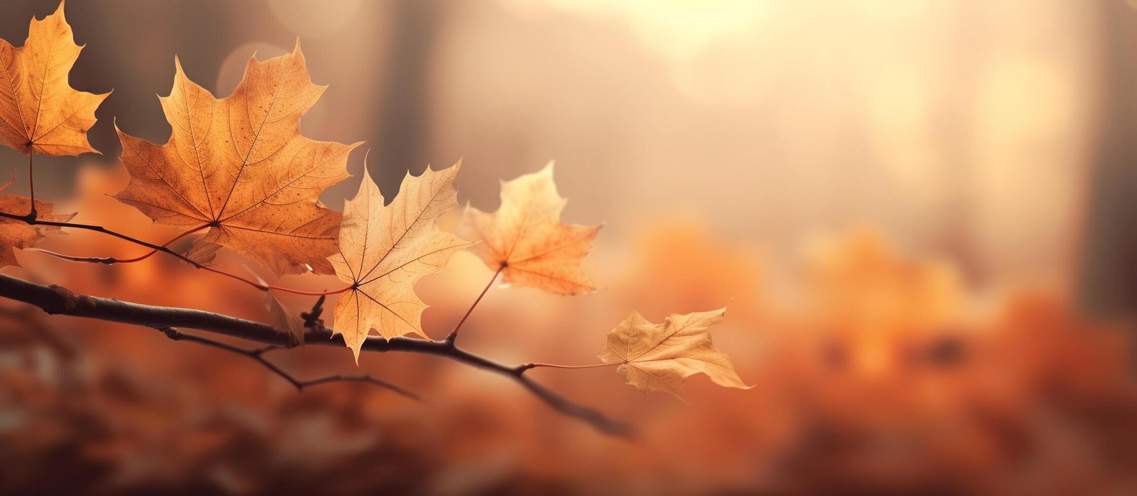 Beautiful autumn leaves on blurred background. photo
