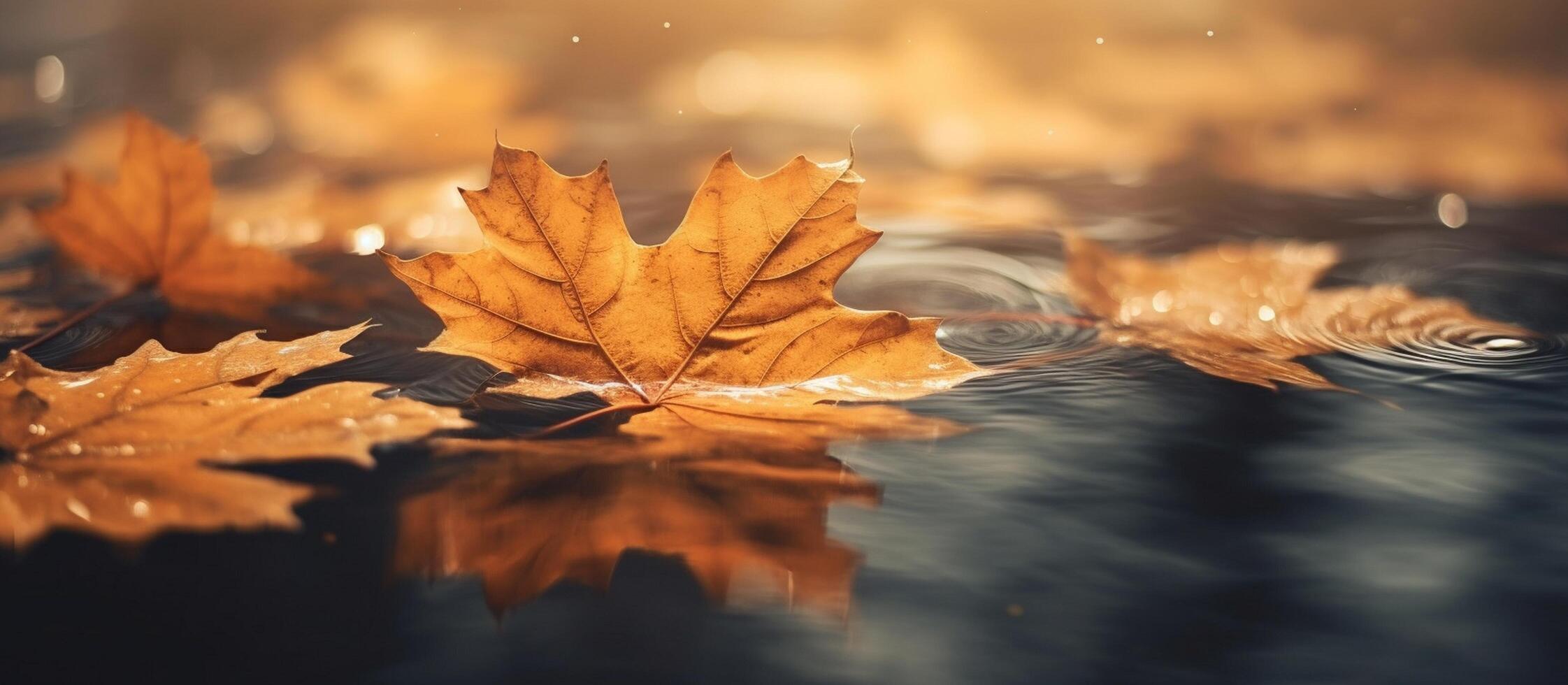 Beautiful autumn leaves on blurred background. photo