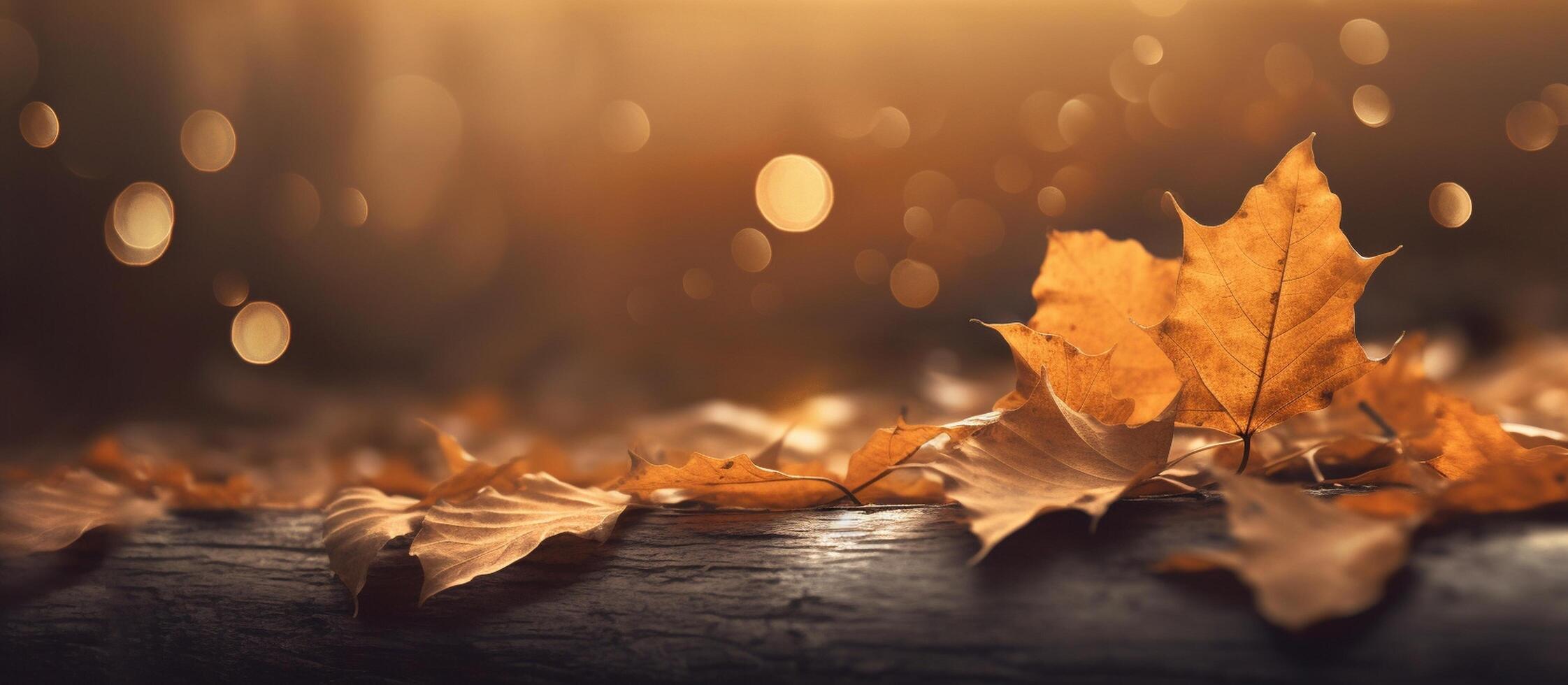 Beautiful autumn leaves on blurred background. photo