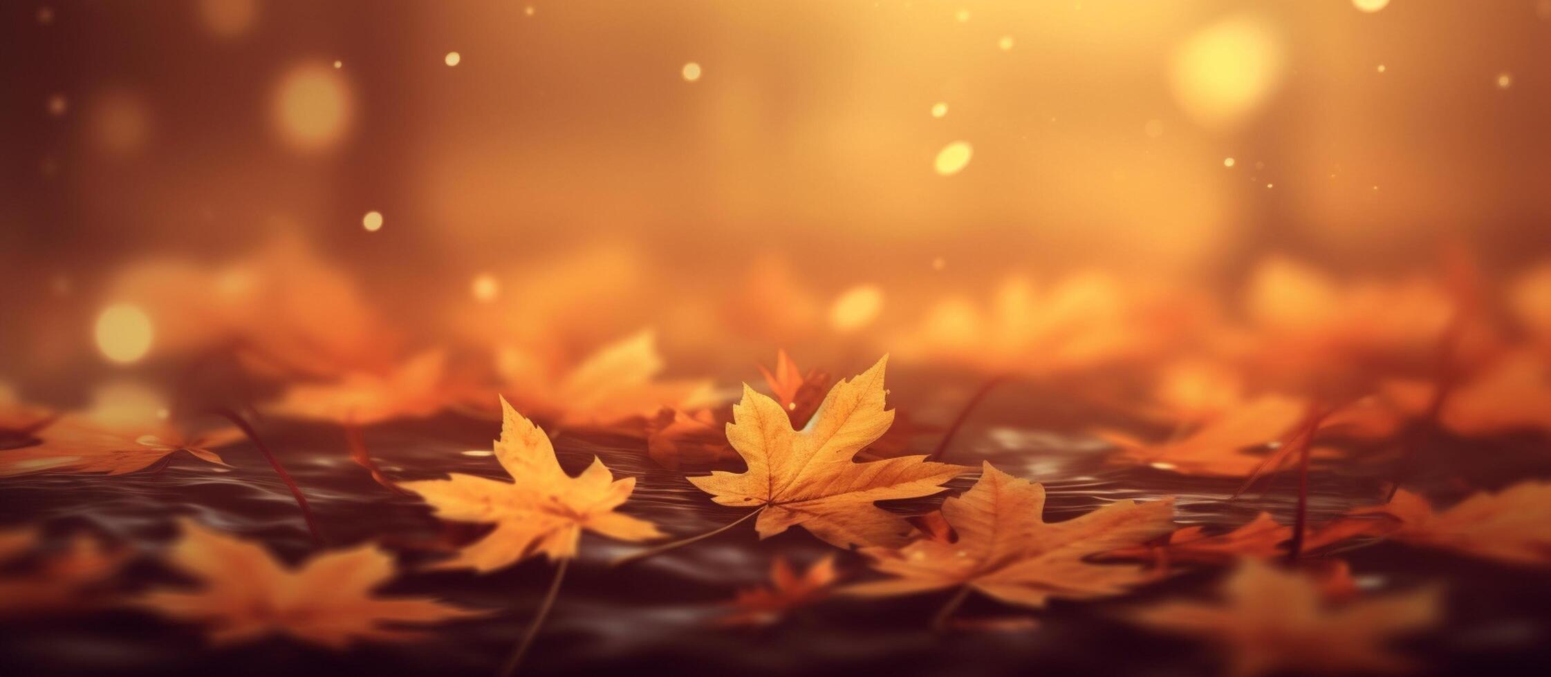 Beautiful autumn leaves on blurred background. photo